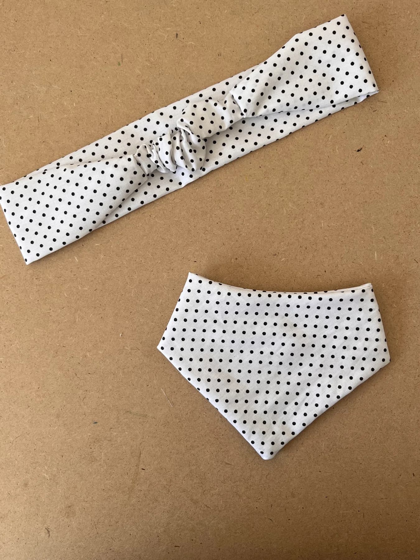 Petits pois, Bandeau + bandana Atelier Louise