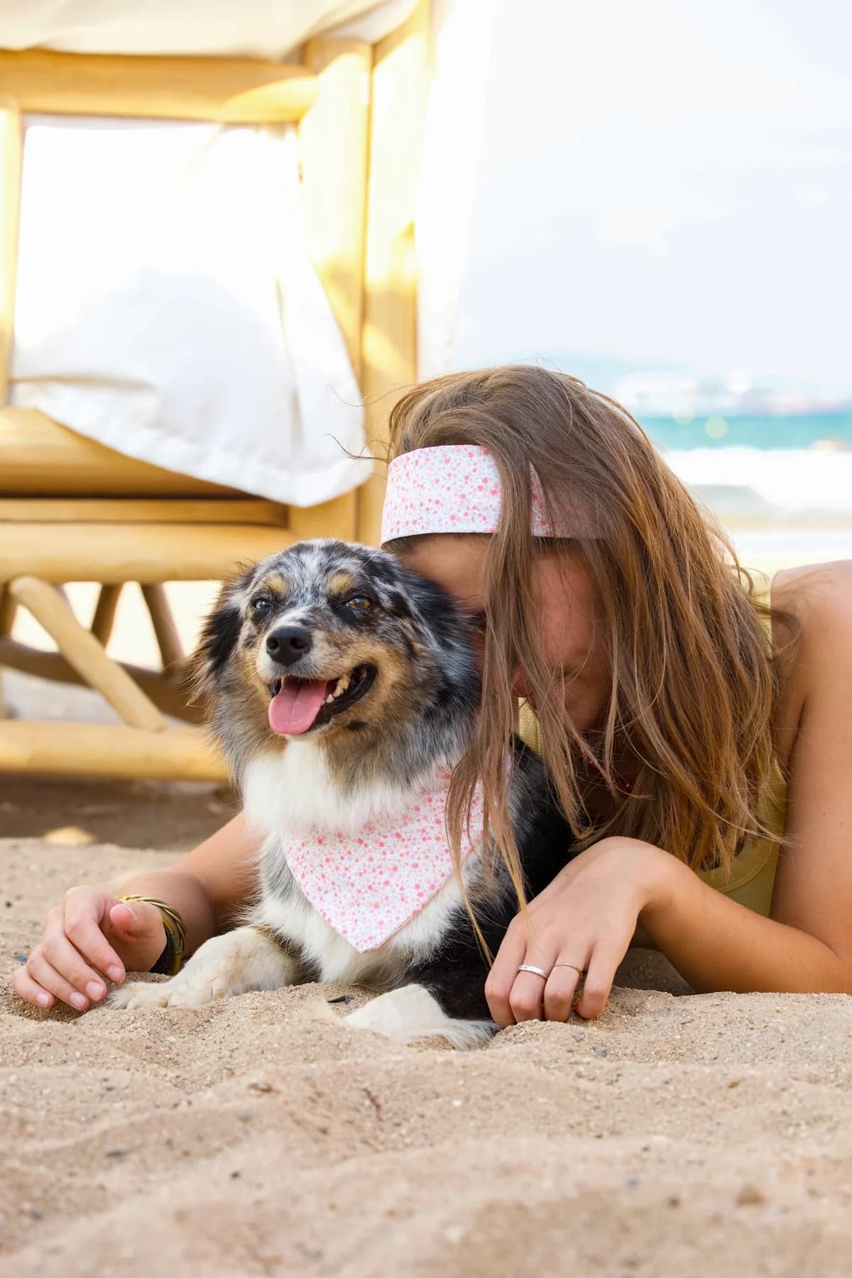 Rose des sables, Bandeau + bandana Atelier Louise